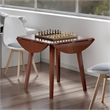 Dawson Round Dining Table Quad Drop Leaf Walnut Finish