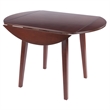 Dawson Round Dining Table Quad Drop Leaf Walnut Finish