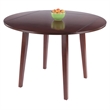Dawson Round Dining Table Quad Drop Leaf Walnut Finish