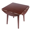 Dawson Round Dining Table Quad Drop Leaf Walnut Finish