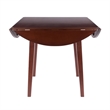 Dawson Round Dining Table Quad Drop Leaf Walnut Finish