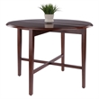 Hannah Double Drop Leaf Round Dining Table Walnut Finish
