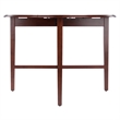 Hannah Double Drop Leaf Round Dining Table Walnut Finish