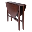 Hannah Double Drop Leaf Round Dining Table Walnut Finish