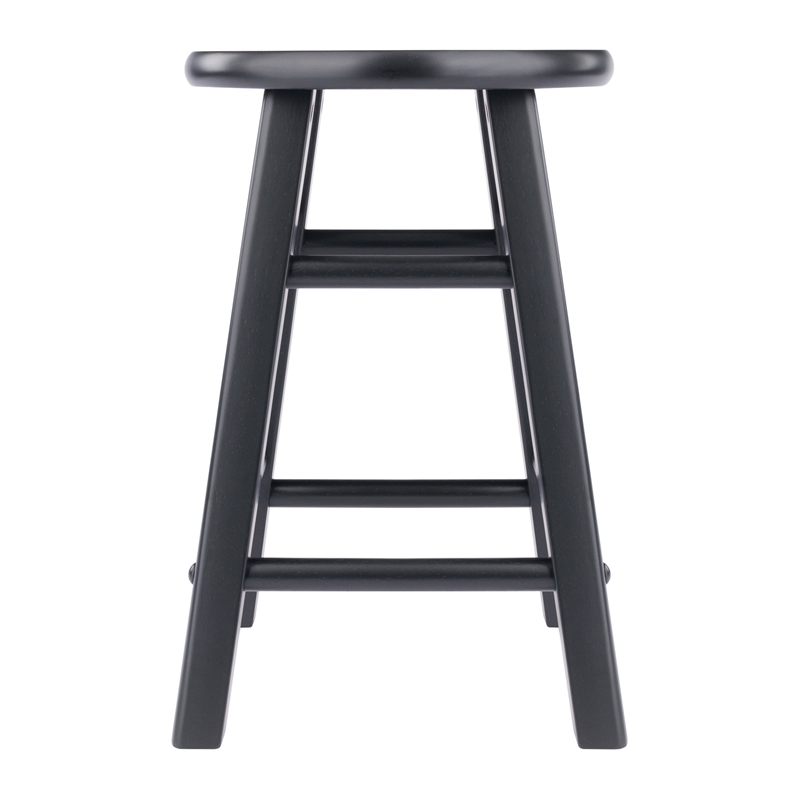 Element 2-Pc Dining Stool Set Black Finish