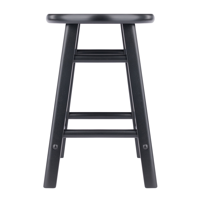 Element 2-Pc Dining Stool Set Black Finish