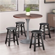Element 2-Pc Dining Stool Set Black Finish