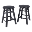Element 2-Pc Dining Stool Set Black Finish