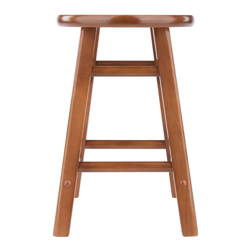 Element 2-Pc Dining Stool Set Teak Finish