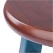 Element 2-Pc Dining Stool Set Rustic Teal and Walnut
