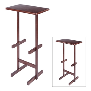 Riley Snack Table Rack Walnut Finish