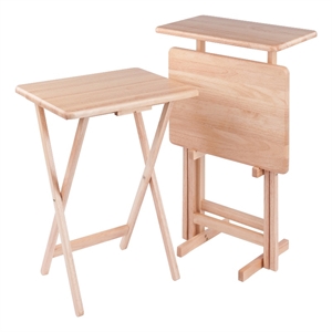 Riley 3-Pc Set Snack Table Natural Finish