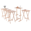 Riley 5-Pc Set Snack Table Natural Finish