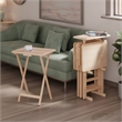 Riley 5-Pc Set Snack Table Natural Finish