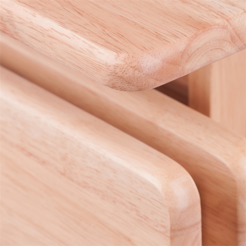 Riley 5-Pc Set Snack Table Natural Finish