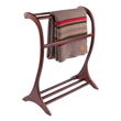 Winsome Bella Blanket Rack in Walnut Finish