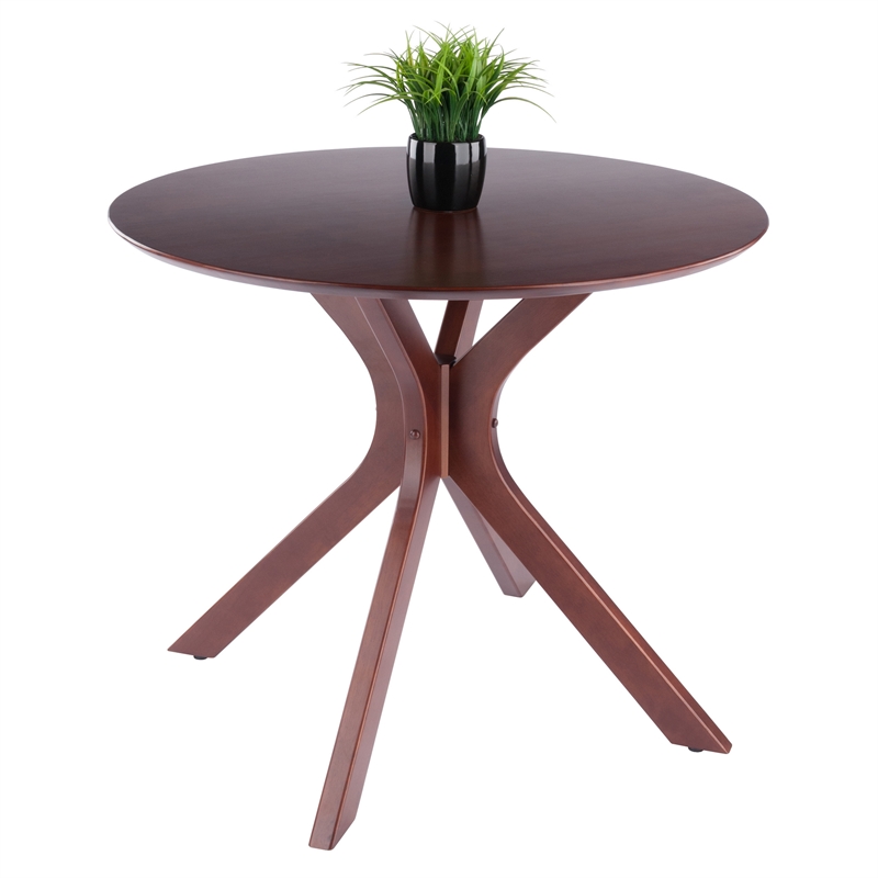 Winsome Lexa Dining Table with Splayed Legs in Walnut Finish