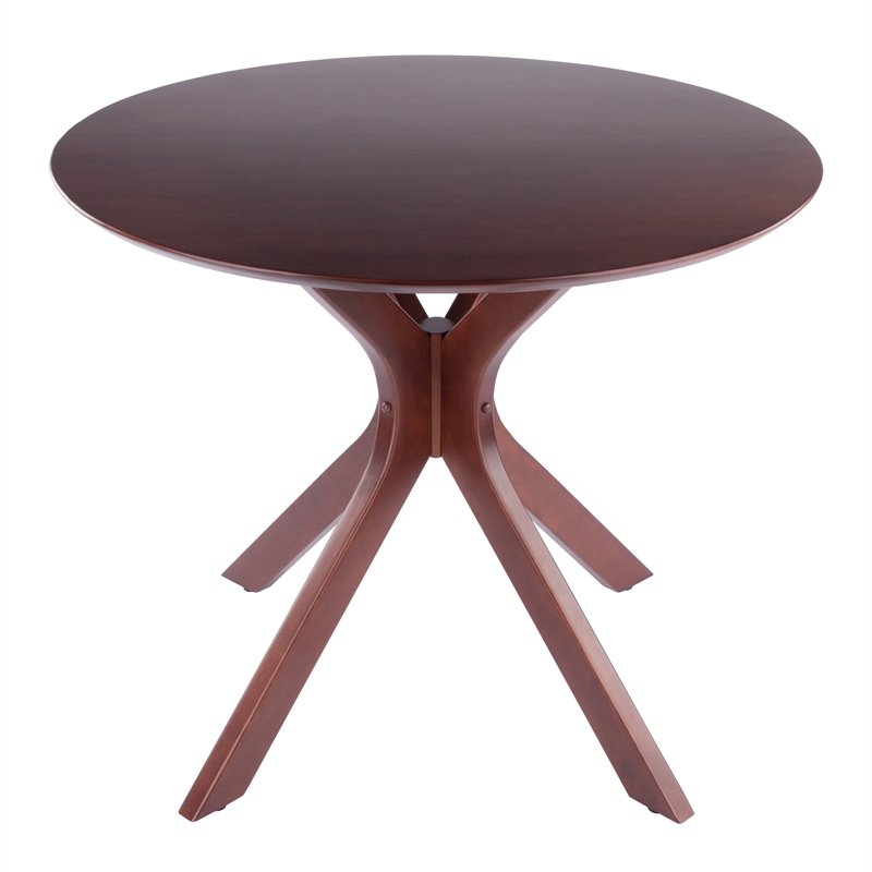 Winsome Lexa Dining Table with Splayed Legs in Walnut Finish