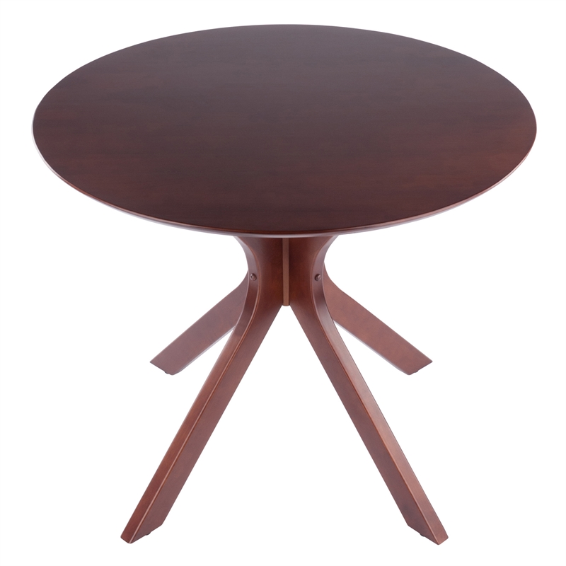 Winsome Lexa Dining Table with Splayed Legs in Walnut Finish