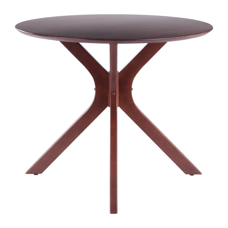Winsome Lexa Dining Table with Splayed Legs in Walnut Finish