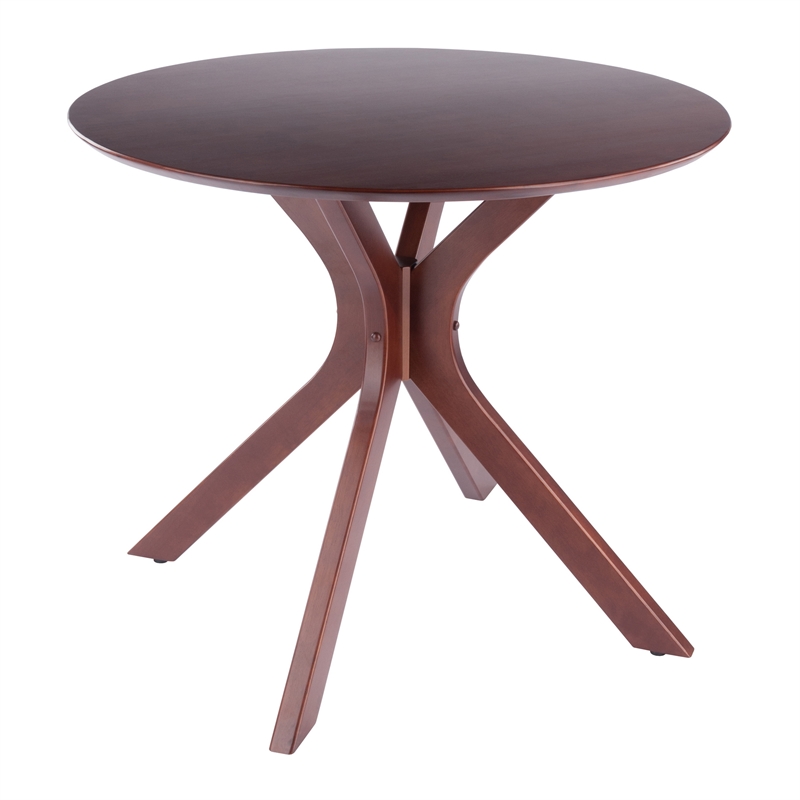 Winsome Lexa Dining Table with Splayed Legs in Walnut Finish