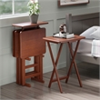 Winsome Riley 5-Pc Set Snack Table in Walnut Finish