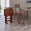 Winsome Riley 5-Pc Set Snack Table in Walnut Finish