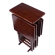 Winsome Riley 5-Pc Set Snack Table in Walnut Finish