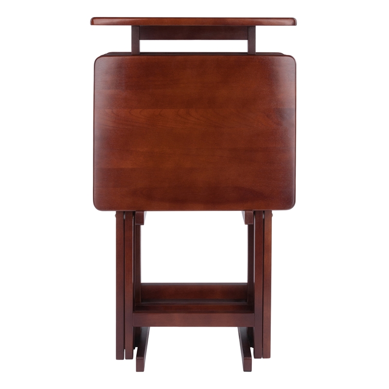 Winsome Riley 5-Pc Set Snack Table in Walnut Finish