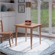 Winsome Groveland Square Transitional Solid Wood Dining Table in Light Oak