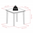 Winsome Groveland Square Transitional Solid Wood Dining Table in Light Oak