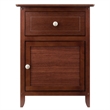 Winsome Eugene Transitional Solid Wood Nightstand with Drawer in Antique Walnut