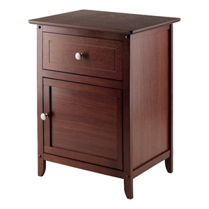 winsome wooden accent table nightstand with drawer and cabinet