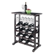 Winsome Vinny Transitional Solid Wood Wine Rack and Glass Holder - Dark Espresso