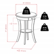 Winsome Sasha Round Solid Wood Accent Table with Drawer Curved Legs in White