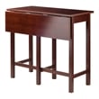 Winsome Lynnwood Drop Leaf High Solid Wood Dining Table in Antique Walnut