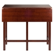 Winsome Lynnwood Drop Leaf High Solid Wood Dining Table in Antique Walnut