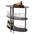 Winsome Martini Entertainment Transitional Solid Wood/Metal Home Bar in Black