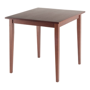Winsome Groveland Square Transitional Solid Wood Dining Table in Antique Walnut