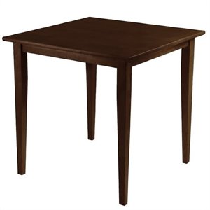 Winsome Wood Groveland Square Dining Table in Antique Walnut