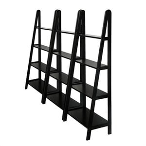 winsome 4 tier wall bookcase unit in espresso beechwood