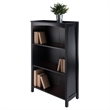 Winsome Terrace Solid Wood Storage Shelf/Bookcase with 4-Tier in Espresso
