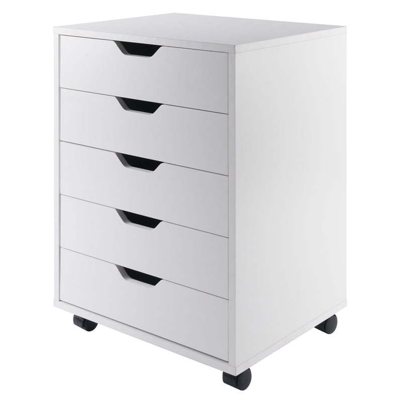 Craft Storage Cabinet for Sewing Table / Desk, 5 Draw Rolling Craft Storage  Drawers-Color:White 