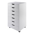 Winsome Halifax 7-Drawer Transitional Wood Storage Cabinet in White