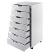 Winsome Halifax 7-Drawer Transitional Wood Storage Cabinet in White
