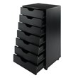 Winsome Halifax Transitional Wood Storage Cabinet with 7 Drawers Black