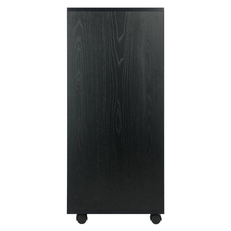 Winsome Halifax Transitional Wood Storage Cabinet with 7 Drawers Black