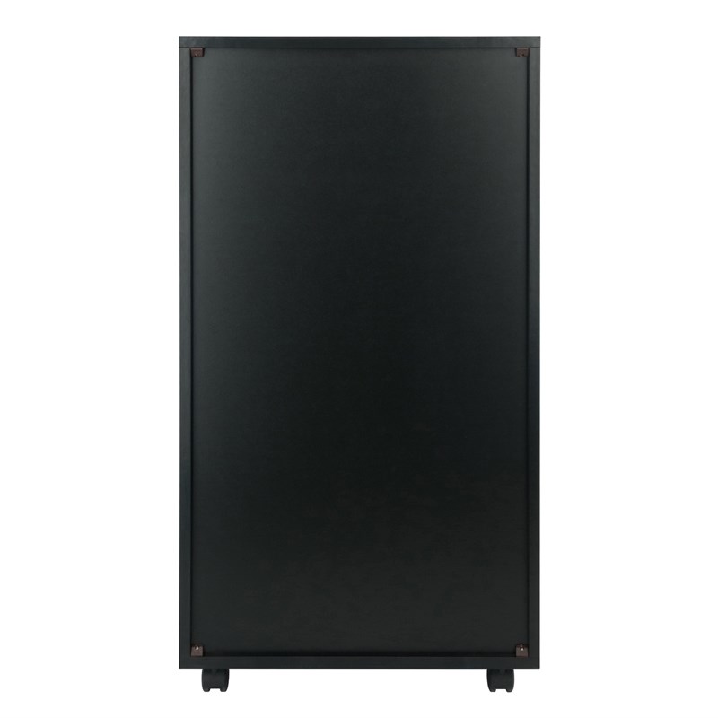 Winsome Halifax Transitional Wood Storage Cabinet with 7 Drawers Black