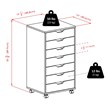 Winsome Halifax Transitional Wood Storage Cabinet with 7 Drawers Black