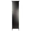 Winsome Alps Tall Bathroom Transitional Solid Wood Linen Cabinet in Black